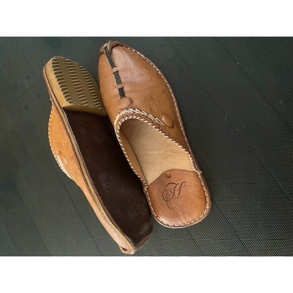 100% Moroccan exquisitely handcrafted stitched men's slippers genuine leather - Picture 3 of 4